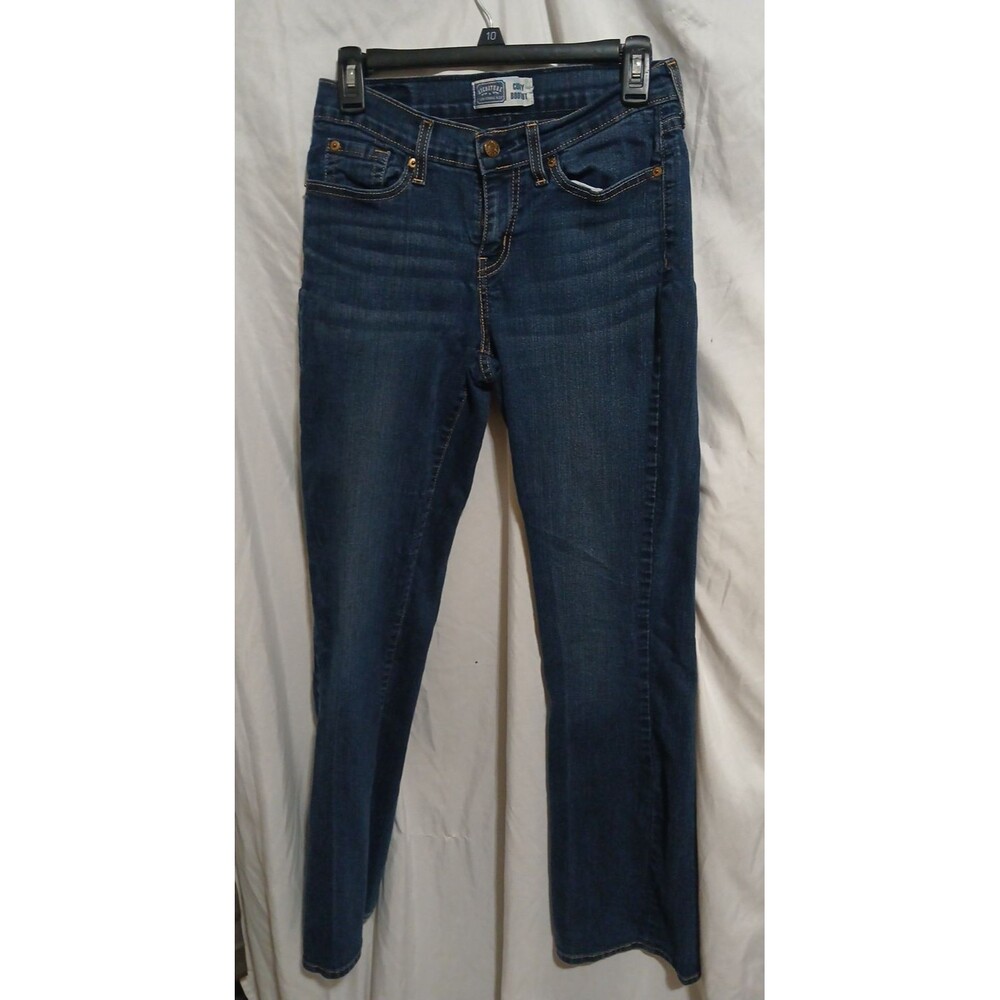 Levi Strauss Jeans Womens 8 Blue Bootcut Mid Rise Dark Wash Stretch Denim